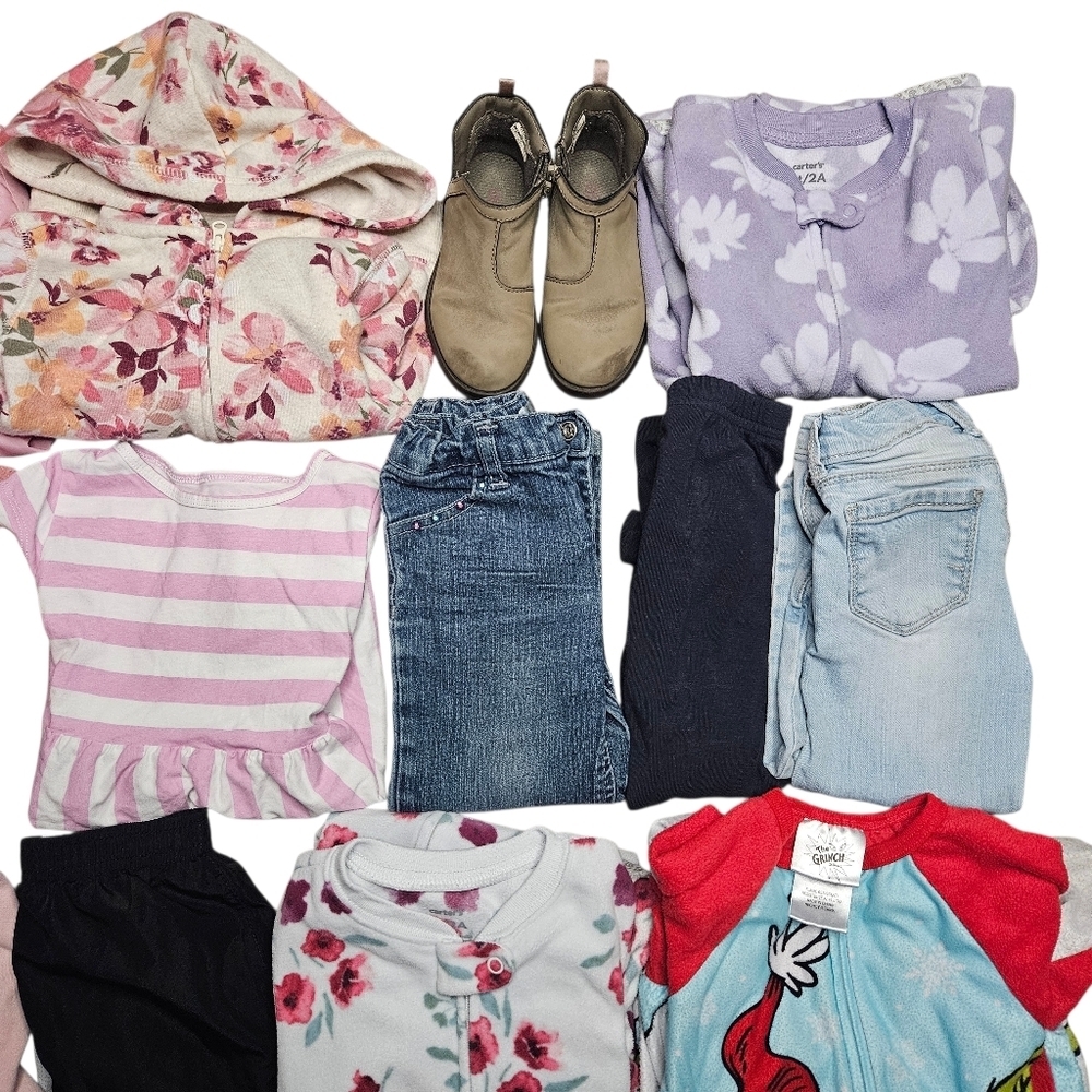 Girls 2T Mixed Seasons Six Pound Mystery Box Lot Shorts Jacket Pants Pjs Jeans - Picture 3 of 5